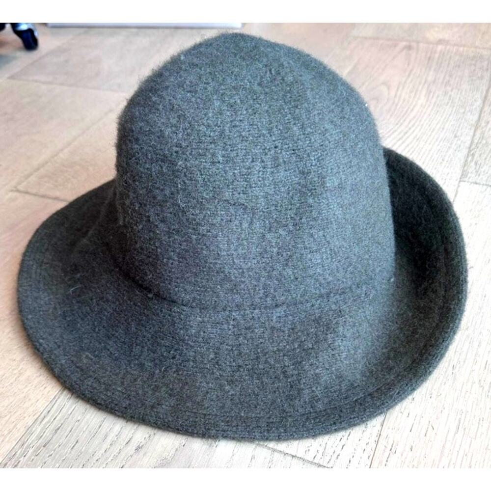 Free People Brushed Wool Packable Hat Green